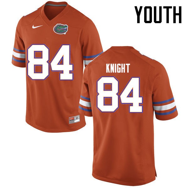 Florida Gators Youth #84 Camrin Knight College Football Jerseys Orange